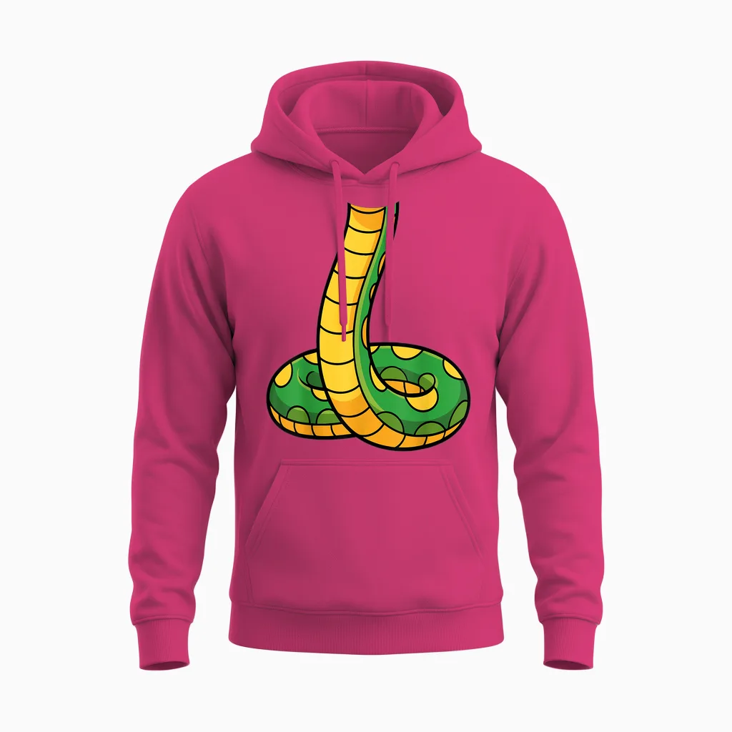 Snake Shirt Adult Men Women Children Green Body Snake Costume Unisex Hoodie in Heliconia