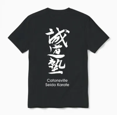 Seido Juku Kanji, Catonsville Seido Karate Unisex T-Shirt - Black