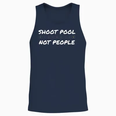 Billiard Shoot Pool Not People Unisex Tank Top - Navy