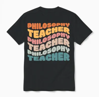 Philosophy Teacher Vintage Retro Unisex T-Shirt - Black