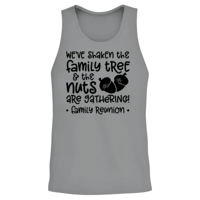 We've Shaken the Family Tree, Nuts Are Gathering Unisex Tank Top - Sport Grey