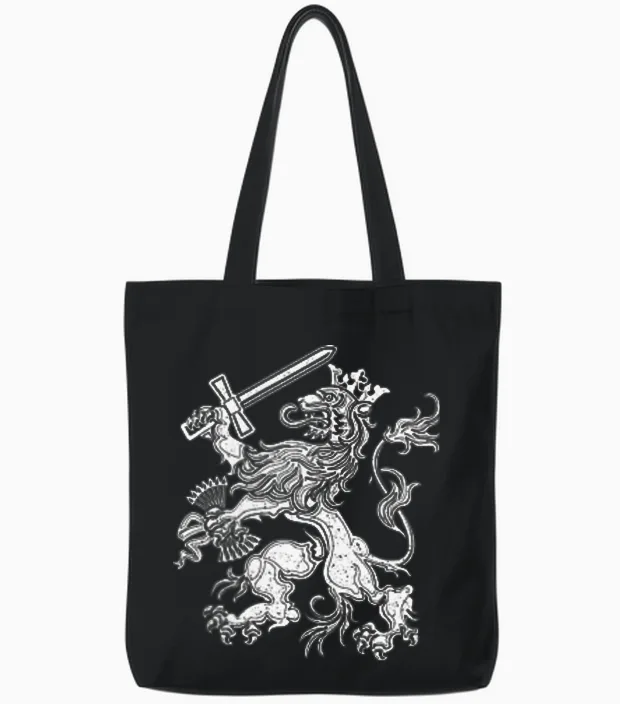Dutch Lion of the Netherlands Holland Holland Orange T-Shirt, Orange, S Tote Bags in Black