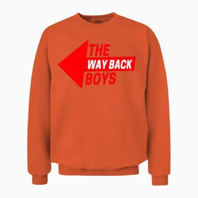 The Way Back Boys on White Unisex Sweatshirt - Orange