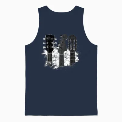 T-Shirt with German Text "guitarists" Unisex Tank Top - Navy