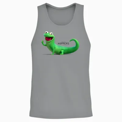 Disney Pixar Hoppers Tom Lizard Smiling Happy Pose Unisex Tank Top - Sport Grey