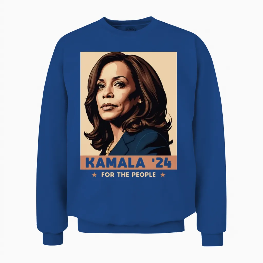 Kamala Harris 2024 for the People Election Gear Unisex Sweatshirt in Royal