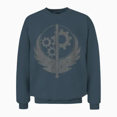 Fallout Video Game Brotherhood of Steel Logo Unisex Sweatshirt - Dark Heather