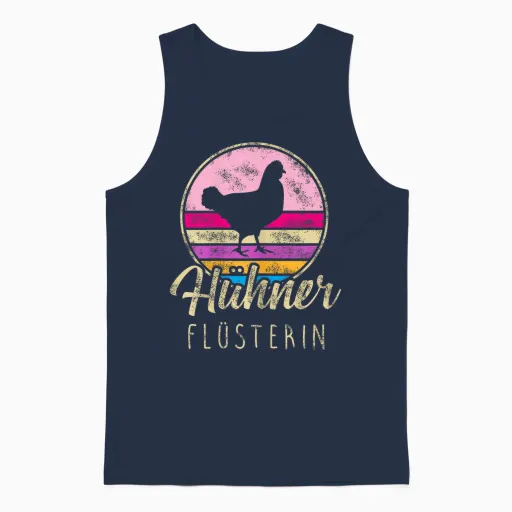 Chicken Whisperess Farm Poultry Farm Farmwoman Farmer T-Shirt, Black Unisex Tank Top - Navy