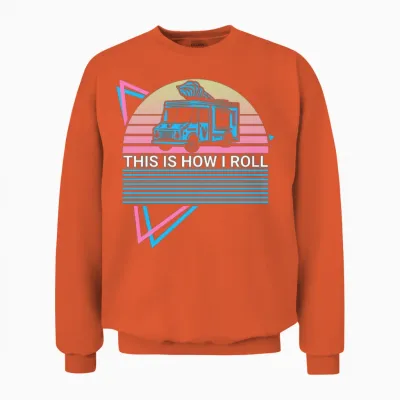 Ice Cream Retro Unisex Sweatshirt - Orange