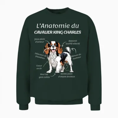 Cavalier King Charles Humour Women's Cavalier King Charles T-Shirt, Black, S Unisex Sweatshirt - Forest