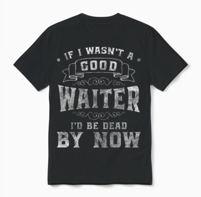 Waiter Professional Service Professional Cuisine Unisex T-Shirt in Black
