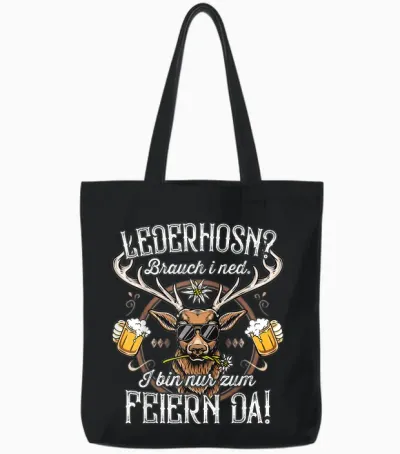 Trachtenshirt Herren Trachten Tshirt Passend Für Oktoberfest Tote Bags - Black