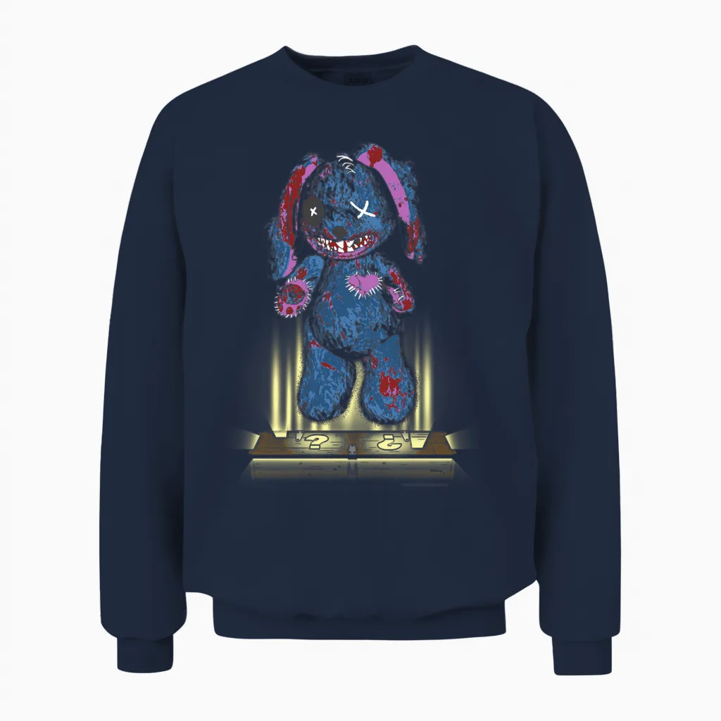 Call of Duty Mister Peeks Mystery Box Bunny Video Game Manche Longue Unisex Sweatshirt in Navy