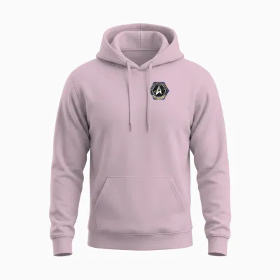Star Trek Ds9 Starfleet Command Pocket Badge Graphic Unisex Hoodie - Light Pink