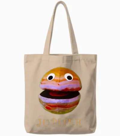 Jupiter - Puppet Character Tote Bags - Natural