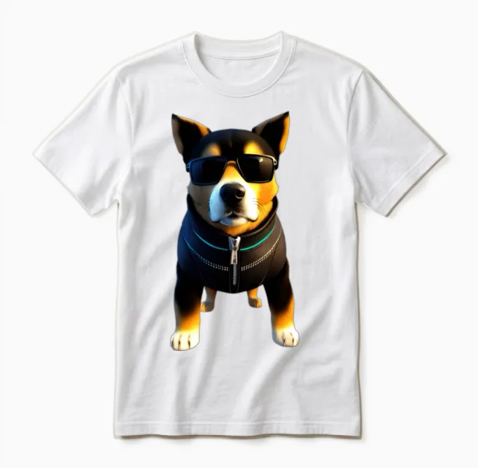 Cool Dog Lovers Gift Unisex T-Shirt in White