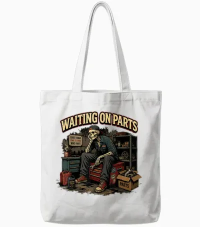 Car Technician Men Auto Repair Mechanic Tote Bags - White