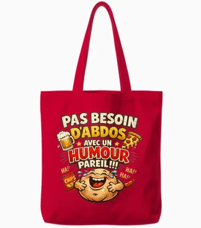Pas Needs Abdos Humour Birthday Gift Man Original Tote Bags - Red