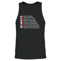 Always... Black, White, and Red Bold Motivational Unisex Tank Top - Black – 2