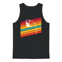 Retro Pole Vault for Pole Vault Athletes Unisex Tank Top - Black – 1