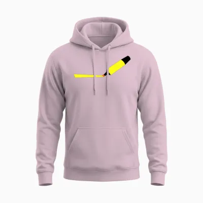 A Highlighter Line Highlighting Left Student Unisex Hoodie - Light Pink