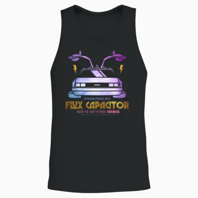 Back to the Future Powered by Flux Capacitor Unisex Tank Top - Black