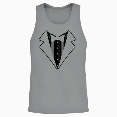 Tuxedo Jacket Costume Unisex Tank Top - Sport Grey