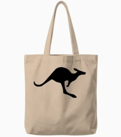 Kangaroo Tote Bags - Natural