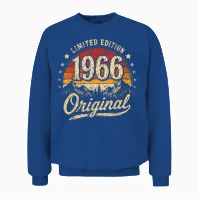 60. Geburtstag Mann Frau 60 Jahre 1966 Deko Geschenk Lustig Unisex Sweatshirt - Royal