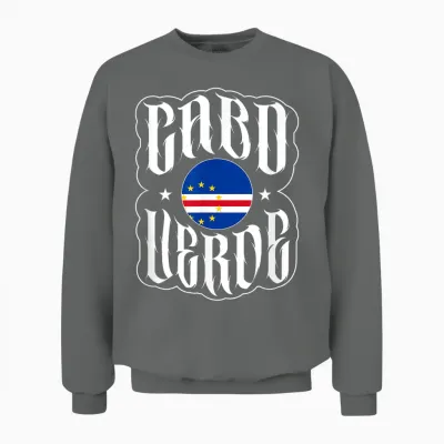 Love Cabo Cape Verde with Cape Verdean Flag in a Circle T-Shirt, Black, S Unisex Sweatshirt - Graphite Heather