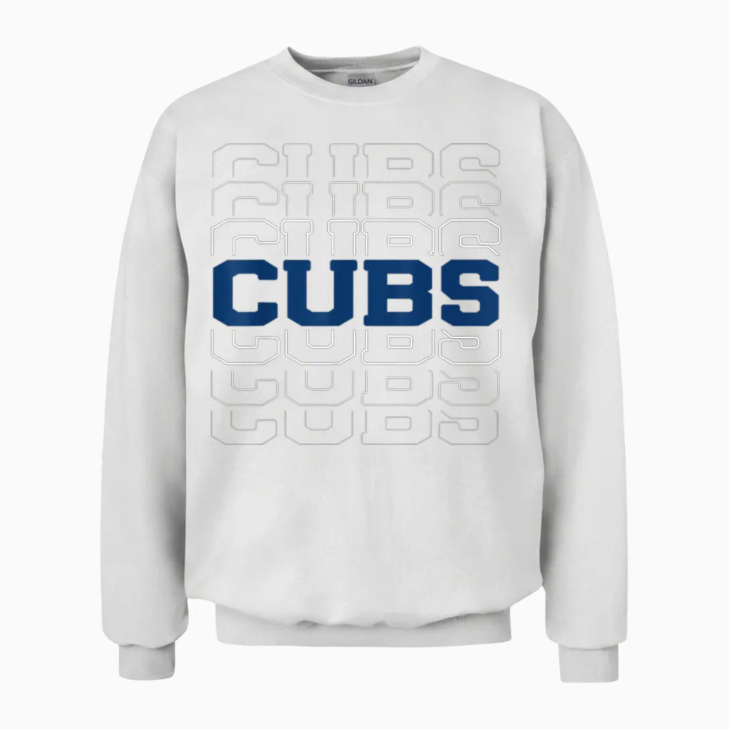 Vintage Cubs Name Retro Design for Men Women And Unisex Sweatshirt in White
