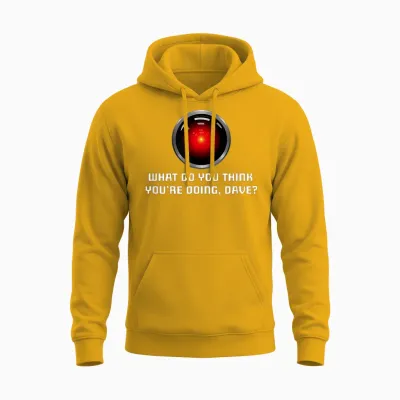 Hal 9000 Vintage Künstliche Intelligenz Unisex Hoodie - Gold