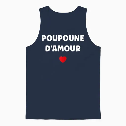 Petite Poupoune D'amour Fille Surnom Amour Poupoune Unisex Tank Top in Navy
