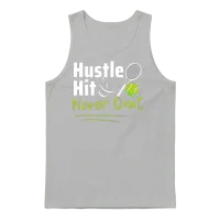 Hustle, Hit, Never Quit — Inspirational Unisex Tank Top - Ash – 1