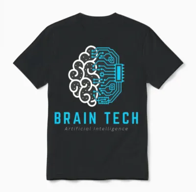 Brain Tech Artificial Intelligence Unisex T-Shirt - Black
