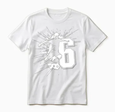 6th Birthday 6 Years Soccer Football Player Unisex T-Shirt - White