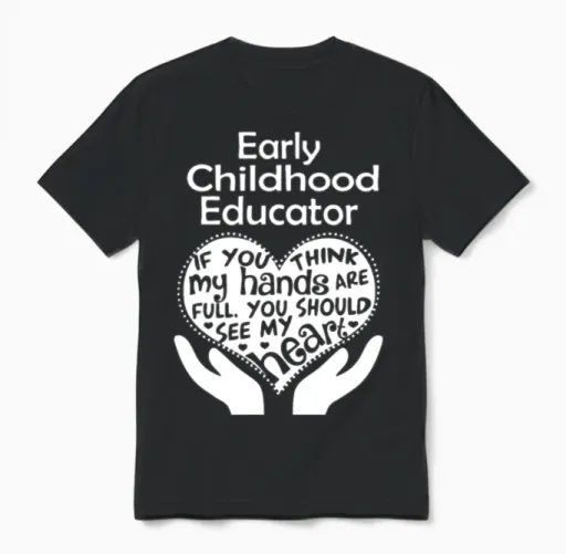 Early Childhood Educator Teachers Unisex T-Shirt in Black