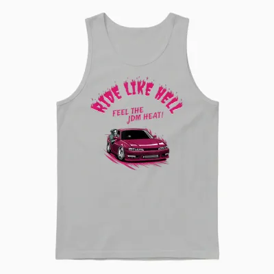 Jdm Voiture Rouge 240 S14 Avec Faucheuse – Légende Du Drift Unisex Tank Top - Ash