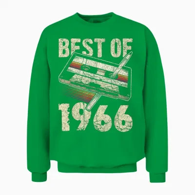 Best of 1966, Audio Kassette, 60. Geburtstag, 60 Jahre Alt Unisex Sweatshirt - Irish Green