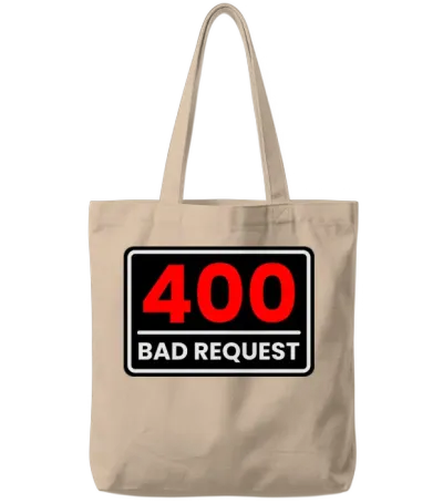 400 Bad Request in Red, Greyish White and Black Tote Bags - Natural