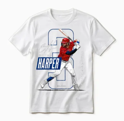 Bryce Harper | Philadelphia Mlb Players | Mlbharp3004 Unisex T-Shirt - White