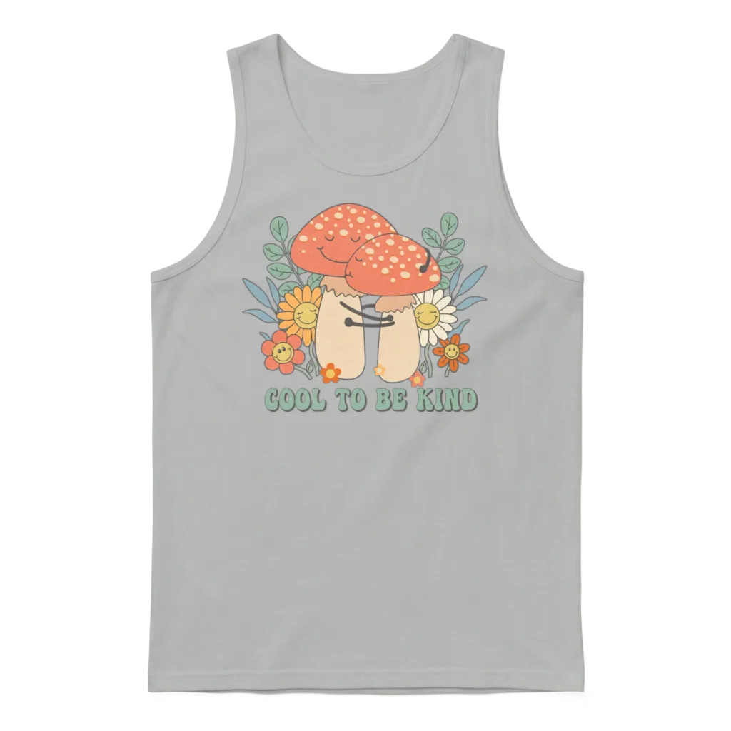 Cool to Be Kind, Retro , Unisex Tank Top - Ash