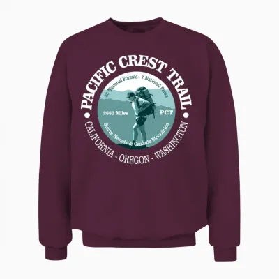 Pacific Crest Trail (t) Unisex Sweatshirt - Maroon