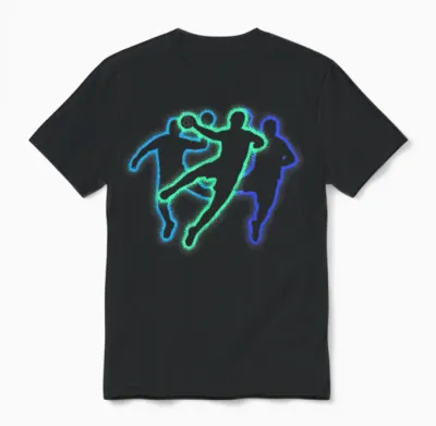 Handballspieler Handballer Silhouetten Jungen Handball Unisex T-Shirt - Black