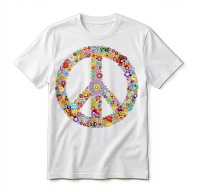 Peace Sign Peace Unisex T-Shirt - White