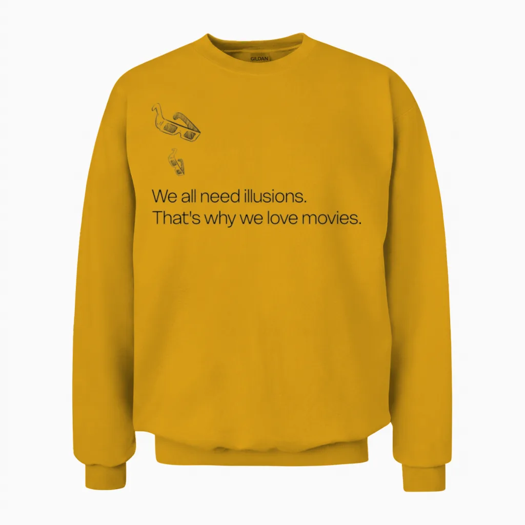Cinephile Unisex Sweatshirt in Gold