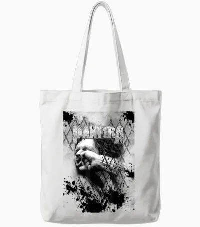 Pantera Offizielle Vulgär T-Shirt - Klassisch, Schwarz, Unisex, Kurzarm, S Tote Bags - White