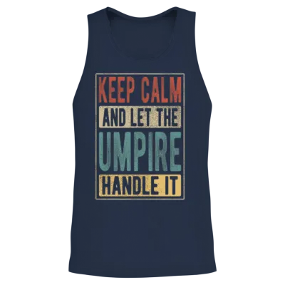 Umpire Retro Gift Unisex Tank Top - Navy