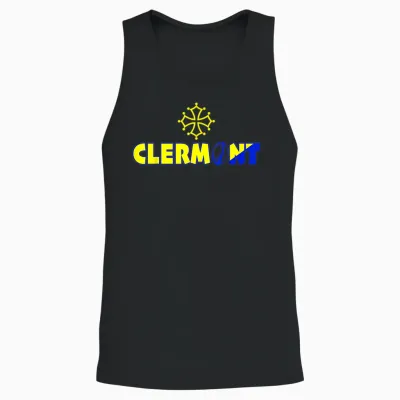 Pride Gift Rugby Clermont Supporter Player Yellow and Blue T-Shirt, Black, S Unisex Tank Top - Black