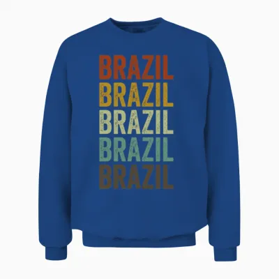 Brazil Retro Vintage Unisex Sweatshirt - Royal